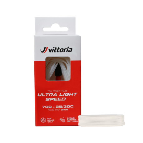 Slang Vittoria Racer Ultra Light Speed 700x25/30 Presta 60mm RVC inkl laglappar