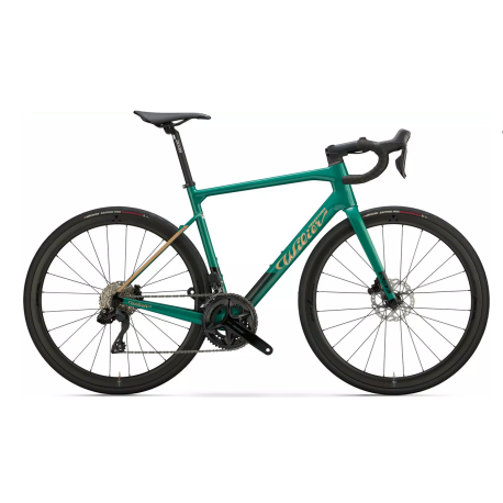 WILIER GARDA 105 di2 2x12 SWR40 Kolfiberhjul GREEN/GOLD